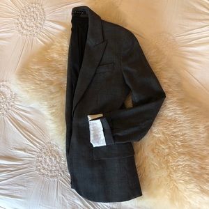 THEORY BLAZER WITH PINSTRIPE SLEEVE LINING